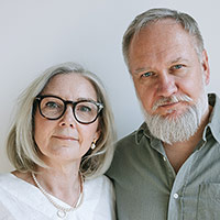 An older, white man and woman, facing the viewer.
